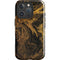 Gold and Black Marble iPhone 16 Pro Impact Case