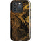 Gold and Black Marble iPhone 16 Pro Max Magsafe Impact Case