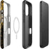 Gold and Black Marble iPhone 16 Pro Max Magsafe Impact Case