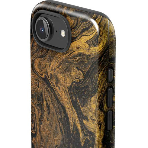 Gold and Black Marble iPhone 16e Impact Case