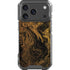 Gold and Black Marble iPhone 18 Pro Clear Case