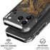 Gold and Black Marble iPhone 18 Pro Clear Case
