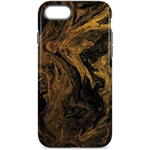 Gold and Black Marble iPhone Cases