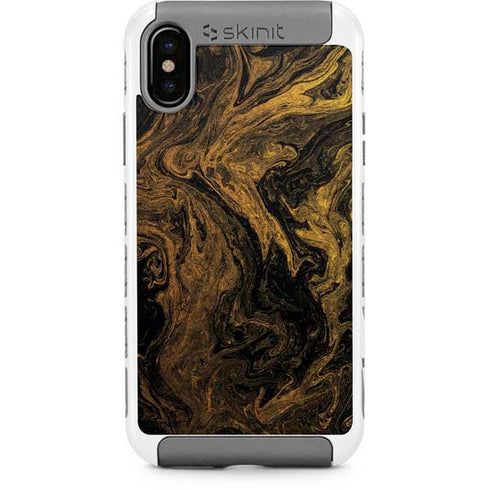 Gold and Black Marble iPhone Cases