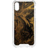 Gold and Black Marble iPhone XS Clear Case