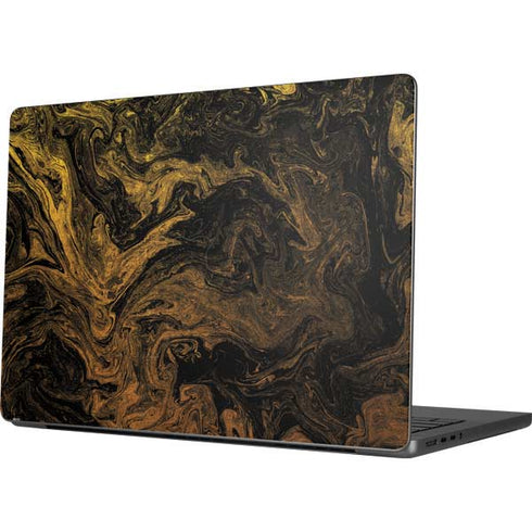 Gold and Black Marble Apple MacBook Pro 14-inch Skin