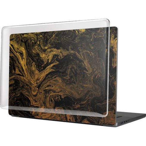 Gold and Black Marble MacBook Cases