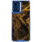 Gold and Black Marble Moto G Play 4G (2024) Clear Case