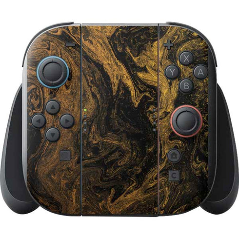 Gold and Black Marble Nintendo Switch 2 (2025) with Joy-Con Skin