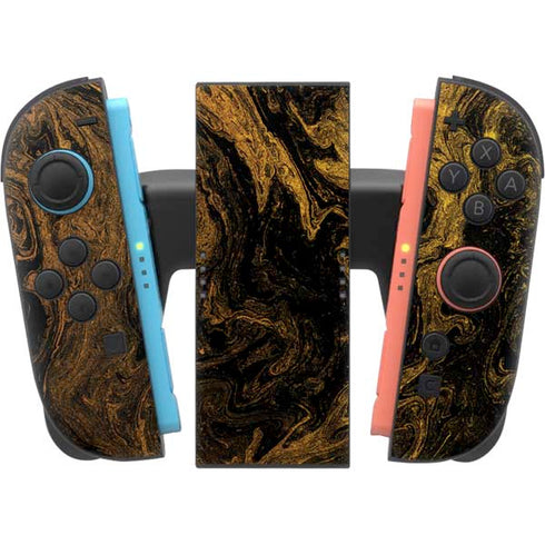 Gold and Black Marble Nintendo Switch 2 (2025) Joy-Con Controller Skin
