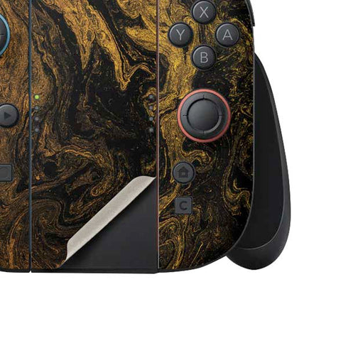 Gold and Black Marble Nintendo Switch 2 (2025) Joy-Con Controller Skin