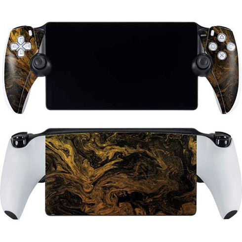 Gold and Black Marble PlayStation Portal Remote Player Skin