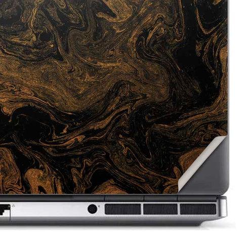 Gold and Black Marble Dell Precision Skin