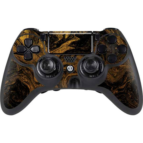 Gold and Black Marble PlayStation PS4 Skins