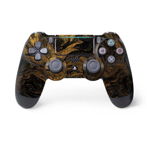 Gold and Black Marble PlayStation PS4 Skins