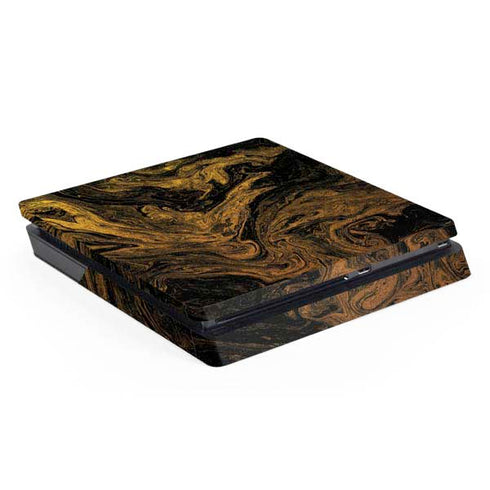 Gold and Black Marble PlayStation PS4 Skins
