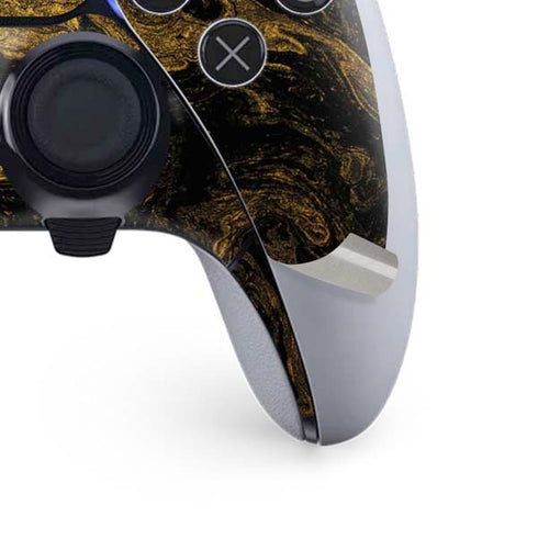 Gold and Black Marble PS5 DualSense Edge Pro Controller Skin