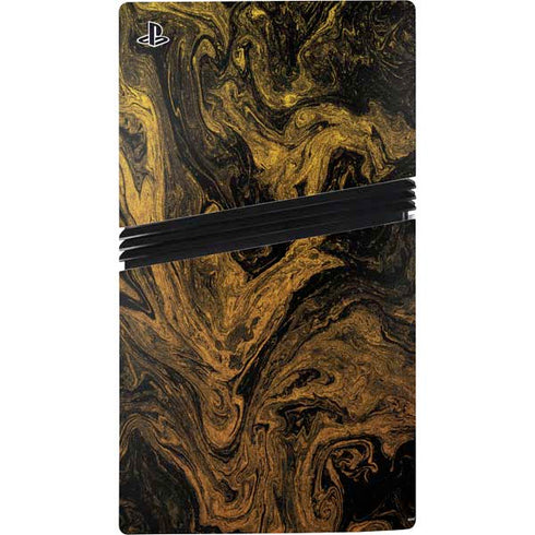 Gold and Black Marble PS5 Pro Bundle Skin