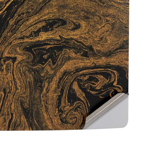 Gold and Black Marble PS5 Pro Disk Console Skin