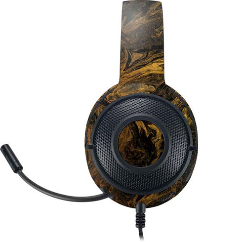 Gold and Black Marble Razer Kraken X Skin