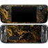 Gold and Black Marble Steam Deck Handheld Gaming Computer OLED Skin