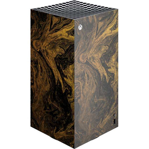 Gold and Black Marble XBox Series X Digital Edition Console Skin