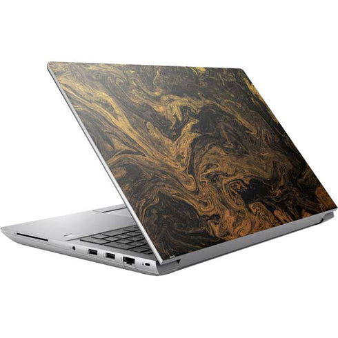 Gold and Black Marble HP ZBook Fury 16 G10 Skin
