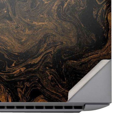 Gold and Black Marble HP ZBook Fury 16 G10 Skin