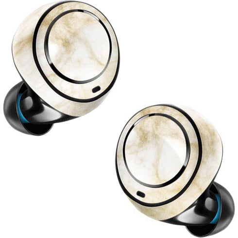 Gold and White Marble Amazon Echo Buds Skin