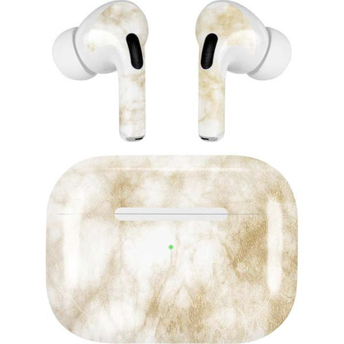 Gold and White Marble AirPods Skins