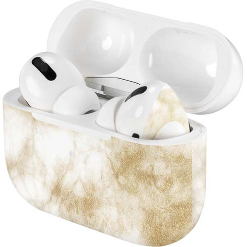 Gold and White Marble AirPods Skins
