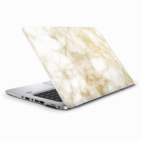 Gold and White Marble HP Elitebook Skin