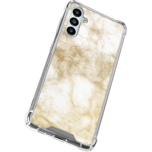 Gold and White Marble Gabb Phone 4 Clear Case