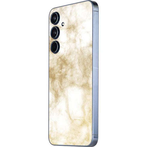 Gold and White Marble Galaxy A35 5G Skin