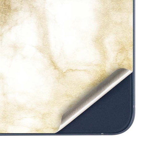 Gold and White Marble Galaxy A35 5G Skin