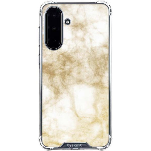 Gold and White Marble Galaxy A36 5G Clear Case
