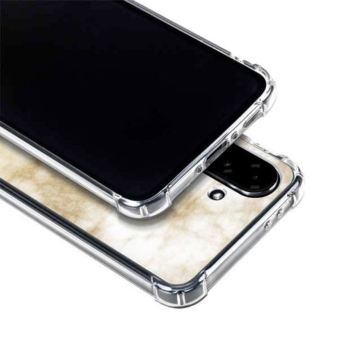 Gold and White Marble Galaxy A36 5G Clear Case