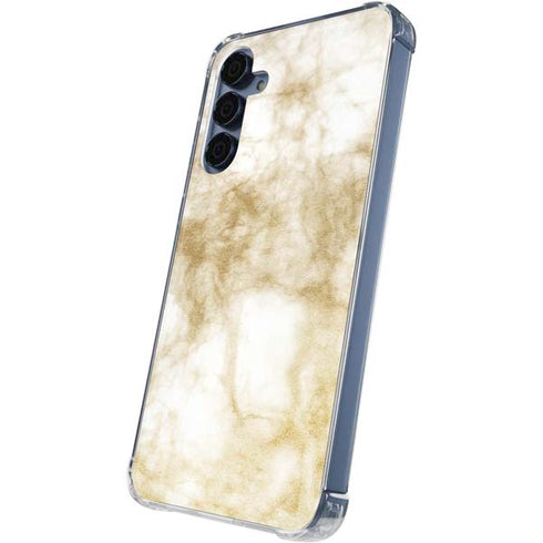 Gold and White Marble Galaxy A55 5G Clear Case