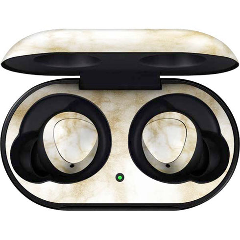 Gold and White Marble Galaxy Buds Skin
