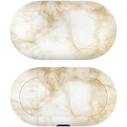 Gold and White Marble Galaxy Buds Skin
