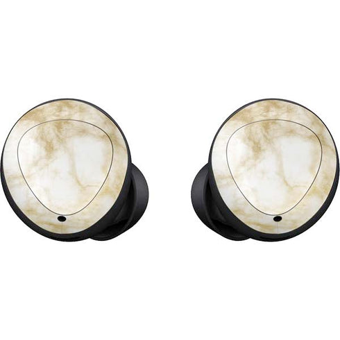 Gold and White Marble Galaxy Buds Skin