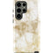 Gold and White Marble Galaxy S23 Ultra Pro Case