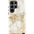 Gold and White Marble Galaxy S23 Ultra Pro Case