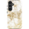 Gold and White Marble Galaxy S25 Plus Impact Case