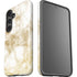 Gold and White Marble Galaxy S25 Plus Impact Case
