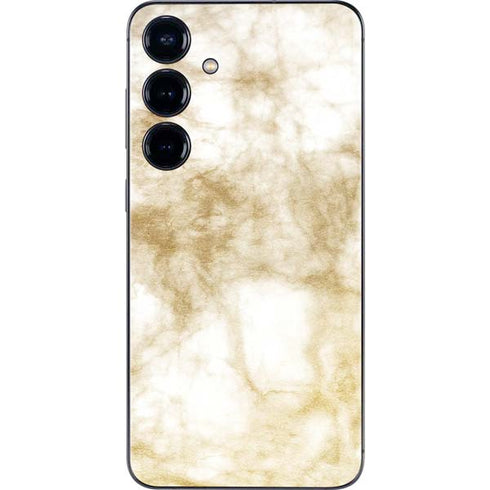 Gold and White Marble Galaxy S24 Skin