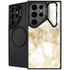Gold and White Marble Galaxy S25 Ultra Kickstand Case