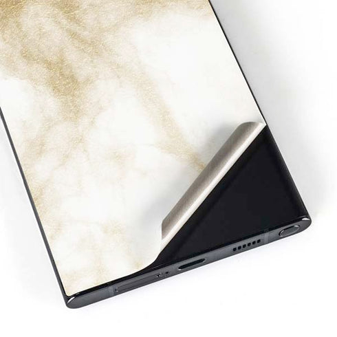 Gold and White Marble Galaxy S24 Ultra Skin