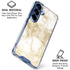 Gold and White Marble Galaxy S25 Clear Case