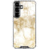 Gold and White Marble Galaxy S26 Clear Case